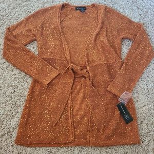 Nwt International concepts womens sequin wrap sweater-M